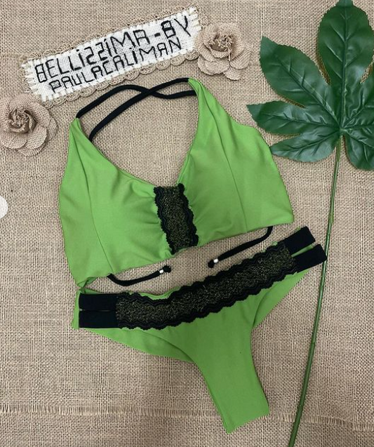 Bikini Verde y Negro